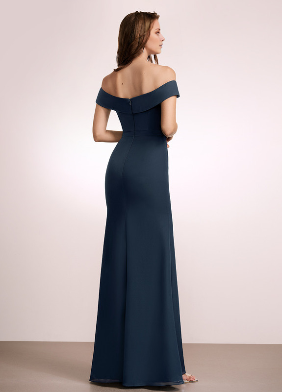 Ruffled A-line Floor-length Chiffon Bridesmaids Dress