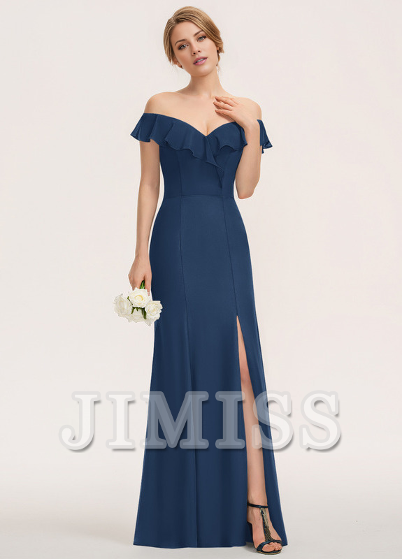 Tiered ruffled fitted pillared strapless floor-length chiffon bridesmaid dress