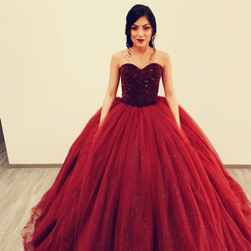 Bling Bling Beading Sweetheart Ice Organza Wedding Dresses Ball Gowns
