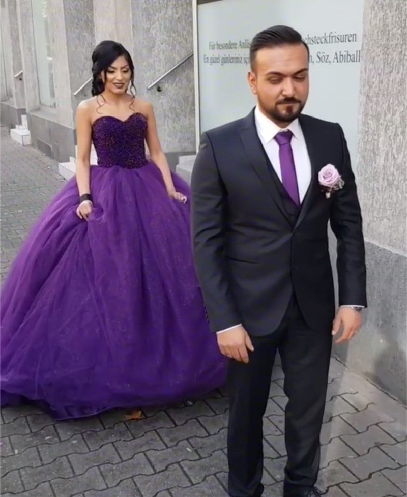 Bling Bling Beading Sweetheart Ice Organza Wedding Dresses Ball Gowns