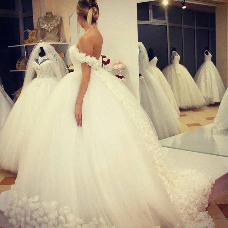 Bling Bling Sequins Beaded Sweetheart Ball Gowns Wedding Dresses