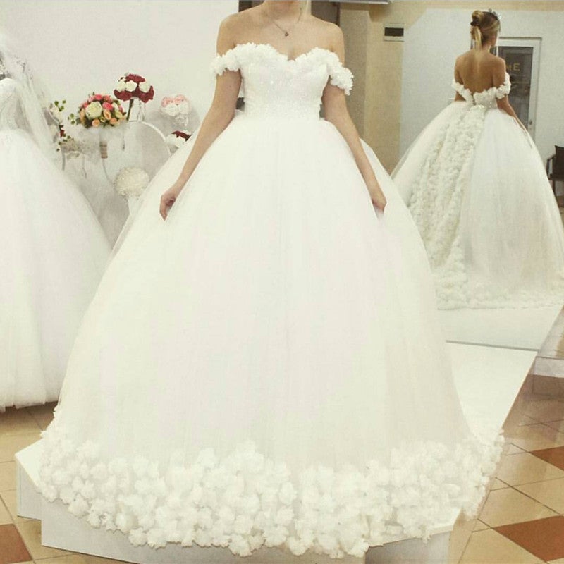 Bling Bling Sequins Beaded Sweetheart Ball Gowns Wedding Dresses