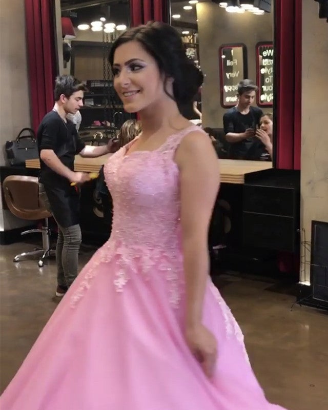 Blush Pink Wedding Dresses Tulle Ball Gown With Bow