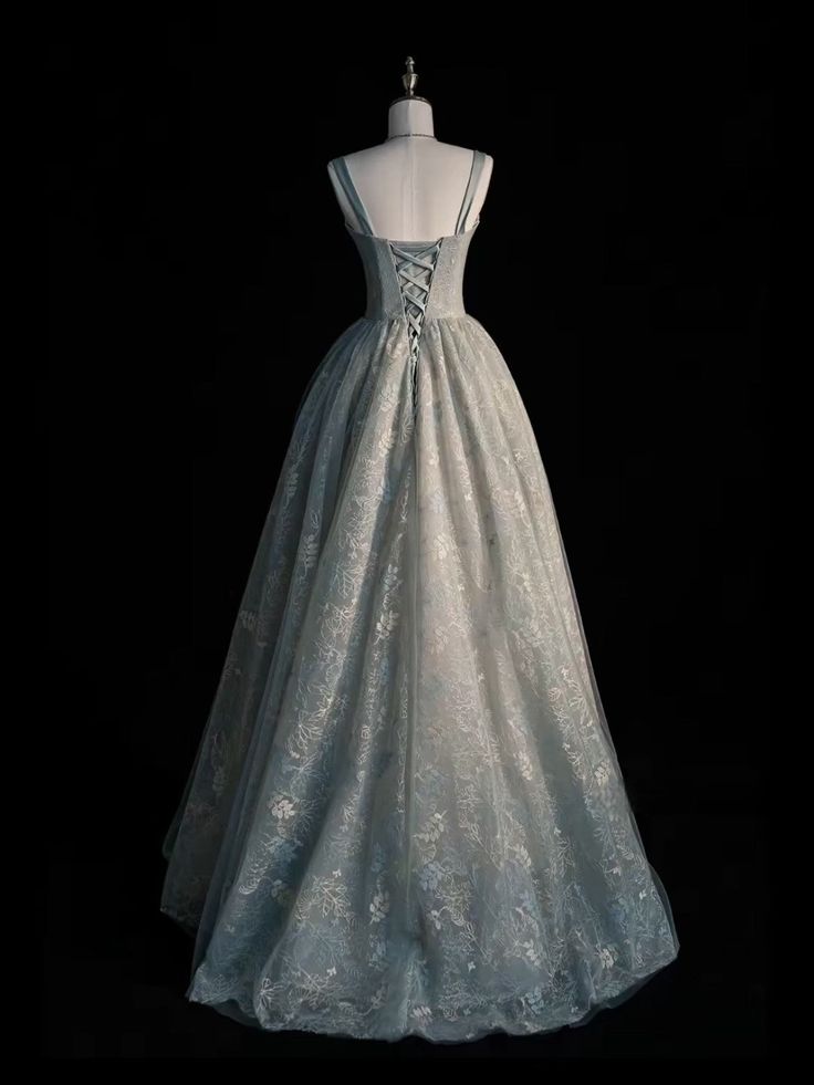 👑 Enchanted Satin&Tulle A-line Ballgown for Party &Birthday– Appliqués& Embroidery for Quinceañera &Prom Nights ED01211