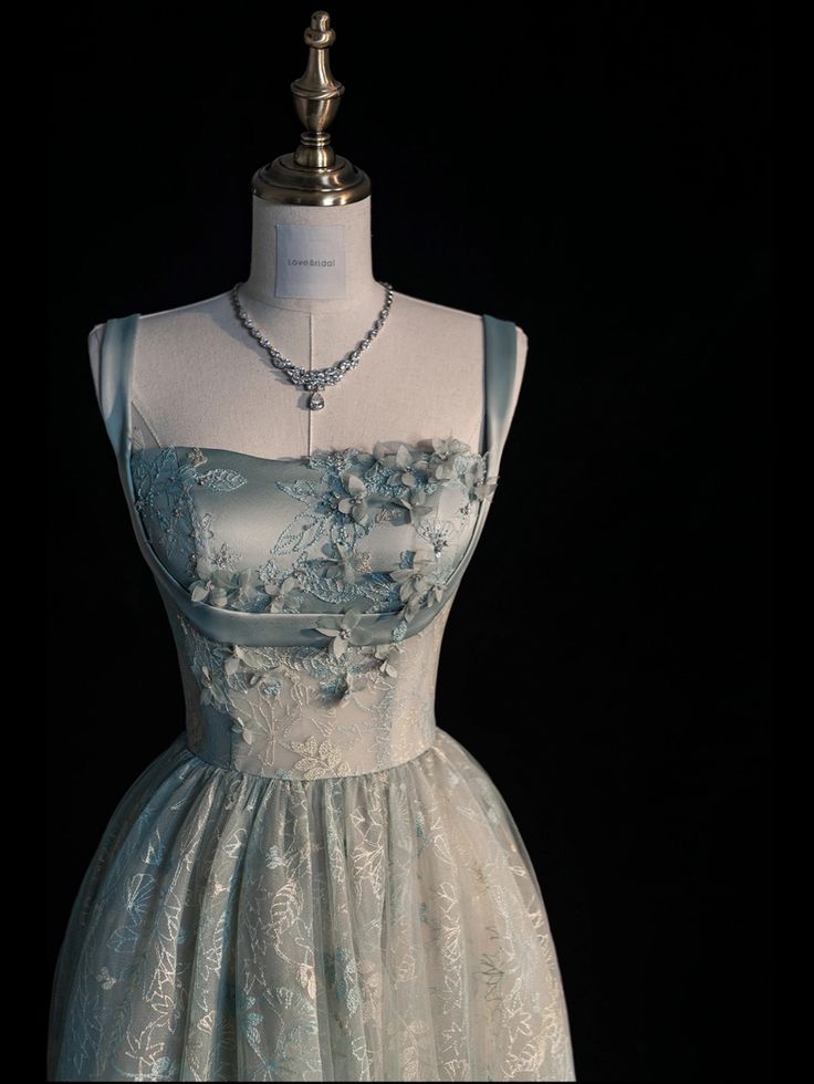 👑 Enchanted Satin&Tulle A-line Ballgown for Party &Birthday– Appliqués& Embroidery for Quinceañera &Prom Nights ED01211