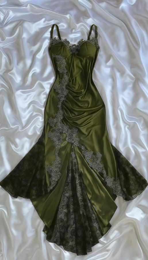 ๐ Elegant Midnight Blue Prom Dress for Vegas Pool Party Party๐ Delicate Lace Appliques Satin Evening Gown ED01319