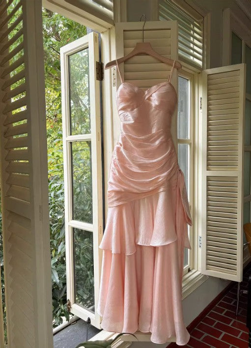 💃Glam Ruffles Prom Dress for Birthday&Graduation-Fairytale Spaghetti Strap Long Evening Gown ED01754