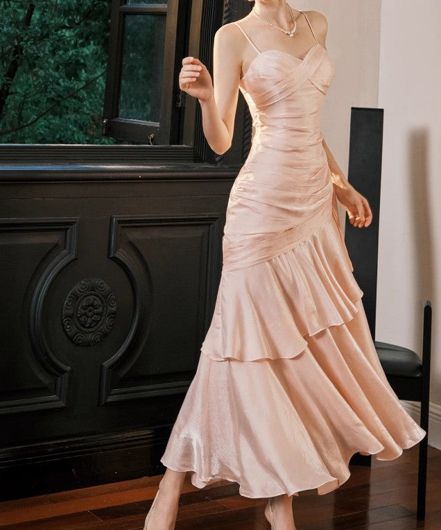 💃Glam Ruffles Prom Dress for Birthday&Graduation-Fairytale Spaghetti Strap Long Evening Gown ED01754