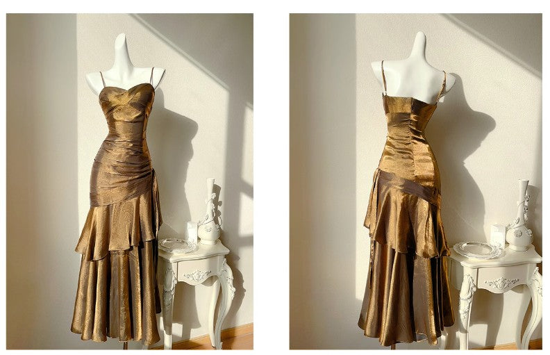 💃Glam Ruffles Prom Dress for Birthday&Graduation-Fairytale Spaghetti Strap Long Evening Gown ED01754