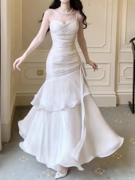 💃Glam Ruffles Prom Dress for Birthday&Graduation-Fairytale Spaghetti Strap Long Evening Gown ED01754