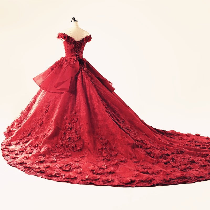 Illusion Neckline Cap Sleeves Floral Lace Ball Gowns Wedding Dresses