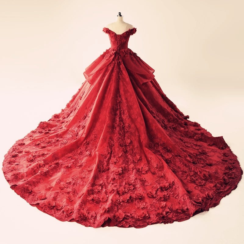 Illusion Neckline Cap Sleeves Floral Lace Ball Gowns Wedding Dresses