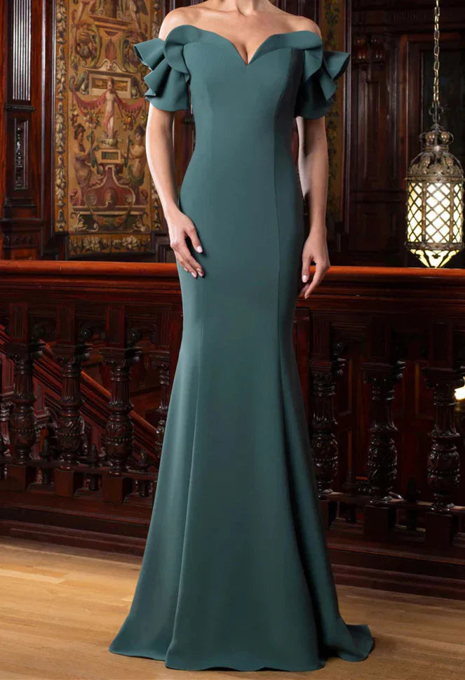Speaker/Fishtail Off Shoulder Mother of the bride dress