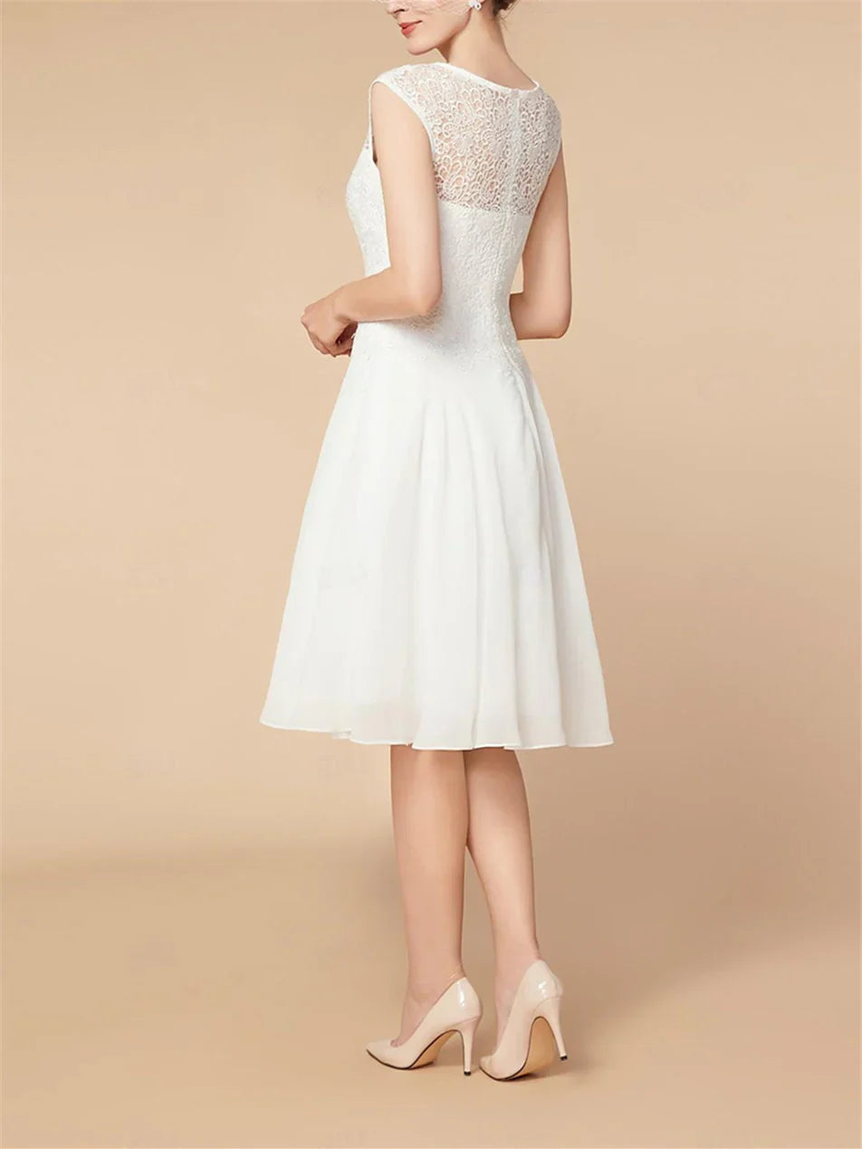 A-line/Princess 3/4 long sleeved knee length mother of the bride dresses