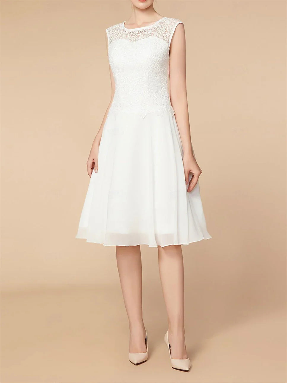 A-line/Princess 3/4 long sleeved knee length mother of the bride dresses
