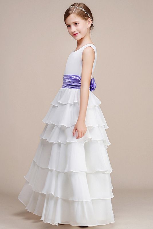 Beautiful Jewel Ankle Length Flower Girl Dress