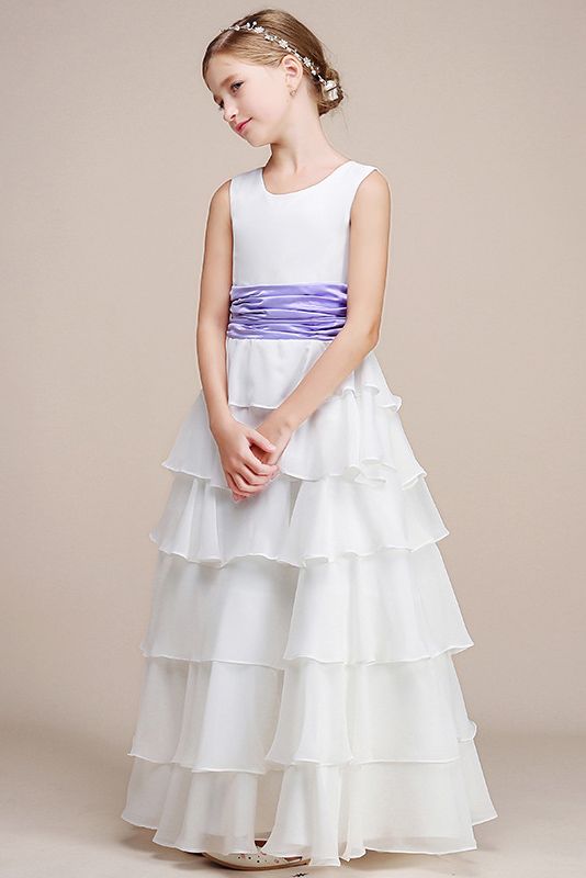 Beautiful Jewel Ankle Length Flower Girl Dress