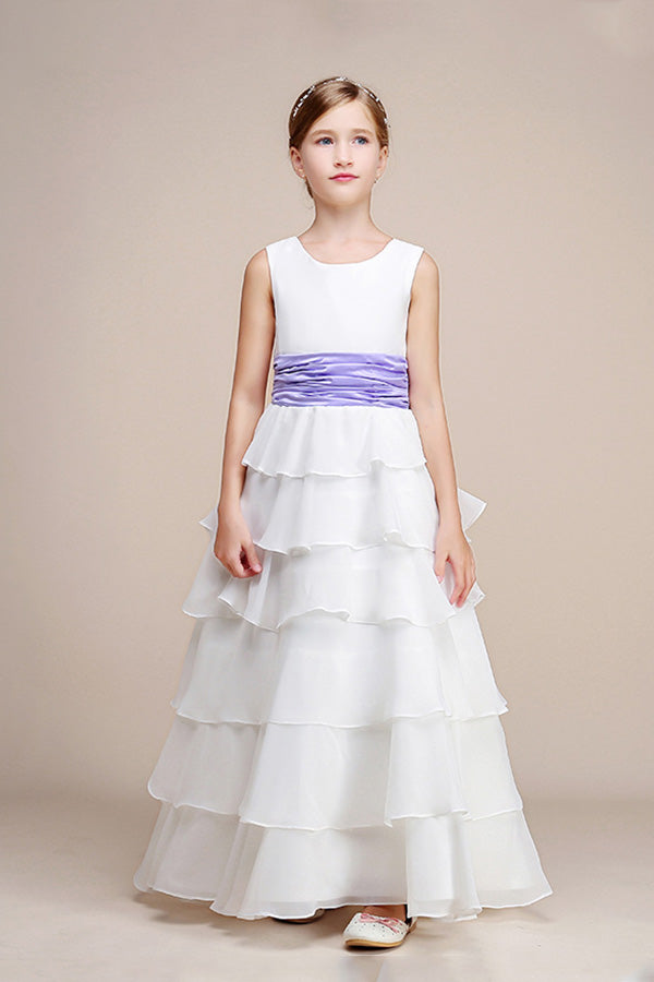 Beautiful Jewel Ankle Length Flower Girl Dress