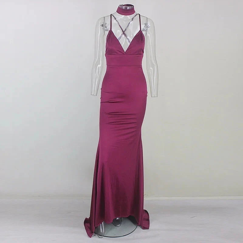 Elegant V-Neck Mermaid Prom Dresses Long Evening Gowns