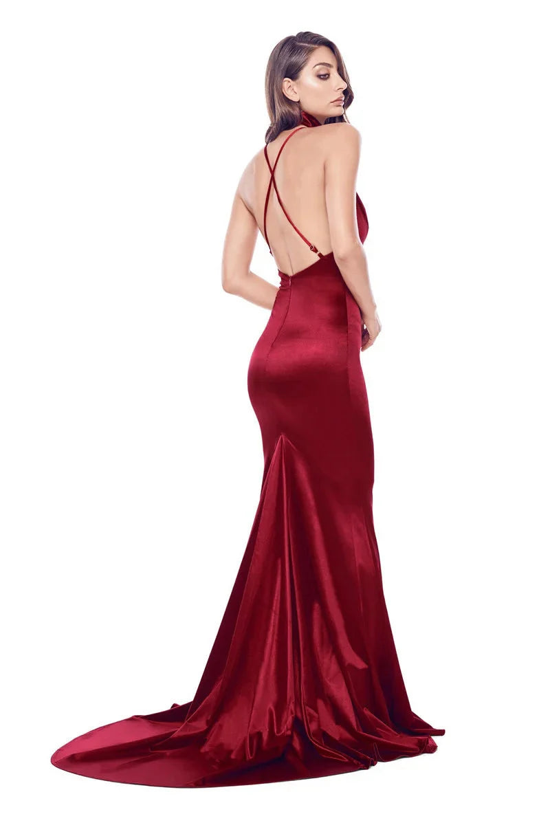 Elegant V-Neck Mermaid Prom Dresses Long Evening Gowns