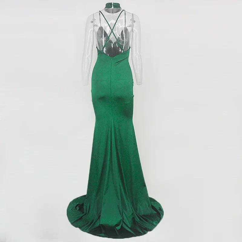 Elegant V-Neck Mermaid Prom Dresses Long Evening Gowns