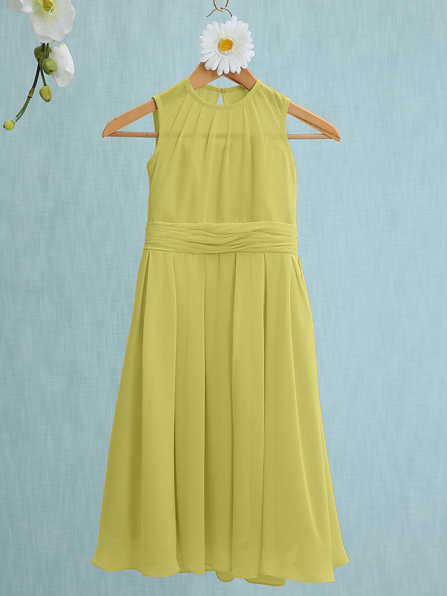 Jewel Sleeveless Knee Length Flower Girl Dress with Tulle