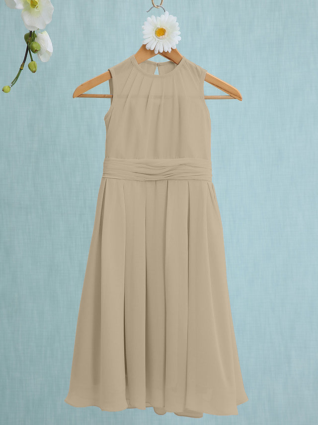 Jewel Sleeveless Knee Length Flower Girl Dress with Tulle