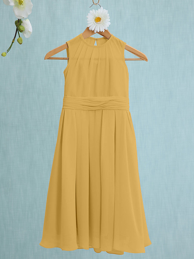 Jewel Sleeveless Knee Length Flower Girl Dress with Tulle