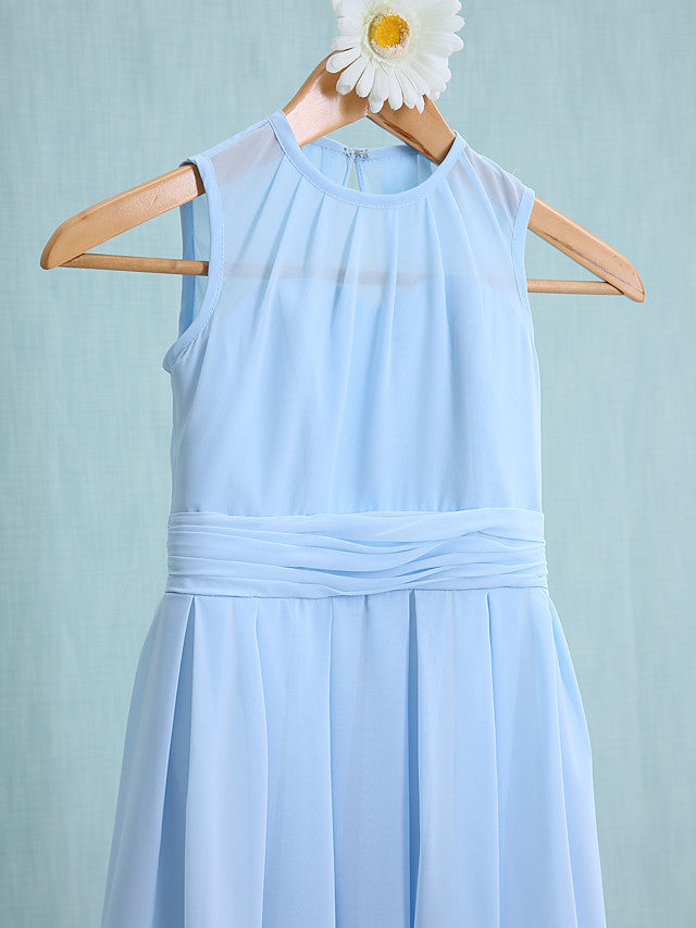Jewel Sleeveless Knee Length Flower Girl Dress with Tulle