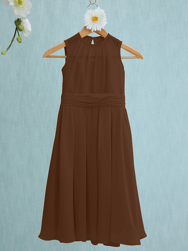 Jewel Sleeveless Knee Length Flower Girl Dress with Tulle