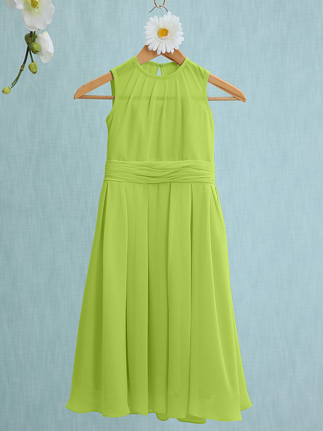 Jewel Sleeveless Knee Length Flower Girl Dress with Tulle