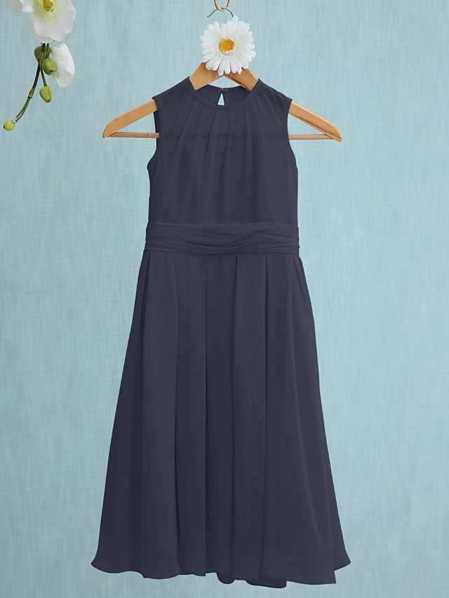 Jewel Sleeveless Knee Length Flower Girl Dress with Tulle