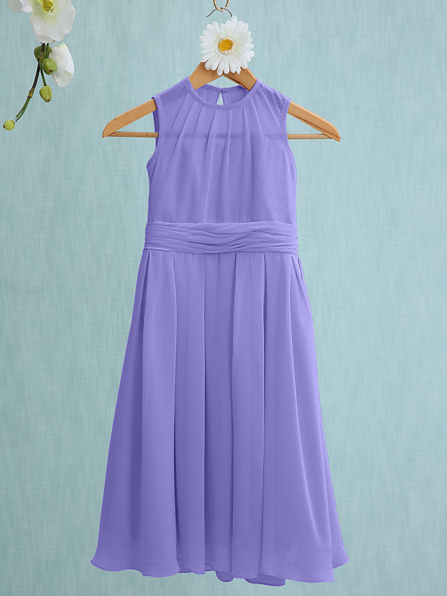 Jewel Sleeveless Knee Length Flower Girl Dress with Tulle