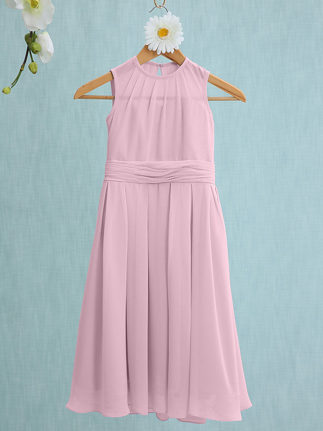 Jewel Sleeveless Knee Length Flower Girl Dress with Tulle