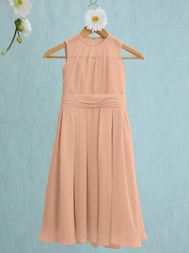 Jewel Sleeveless Knee Length Flower Girl Dress with Tulle