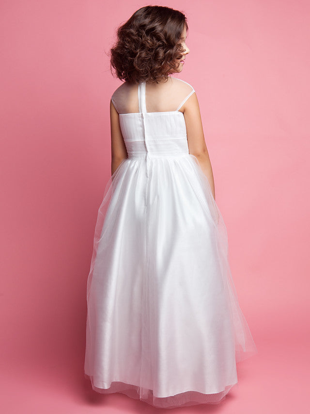 Princess A-Line Floor Length Flower Girl Dress for Weddings & First Communions