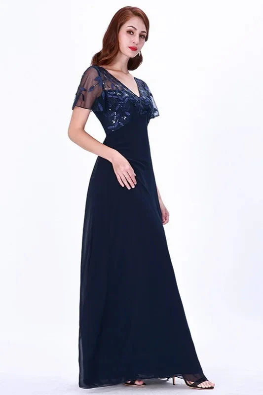 Stunning Navy Different Styles Long Mermaid Evening Gowns