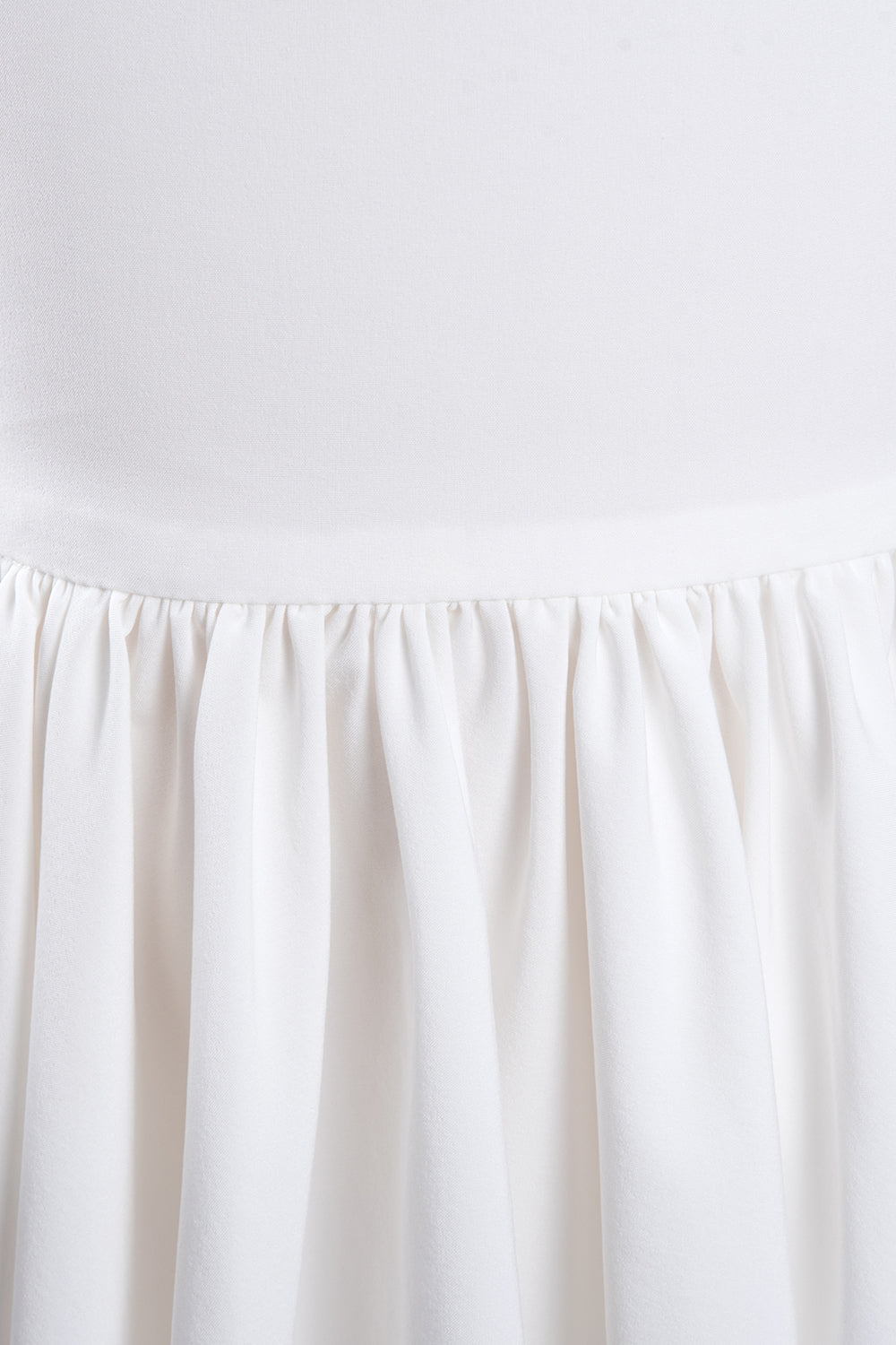 White A-Line Cap Sleeves Flower Girl Dress with Pleated Ruffles