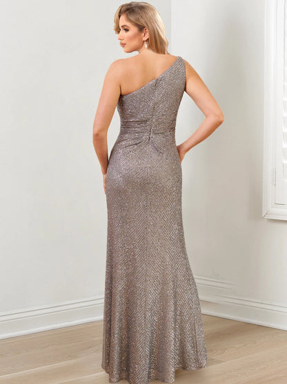 Tight/straight leg shoulder to ground length mother of the bride dresses