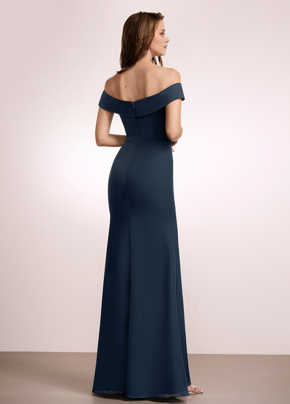 Ruffled A-line Floor-length Chiffon Bridesmaids Dress