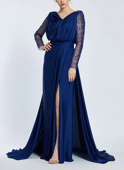 A-line/Princess V-neck mother of the bride dresses