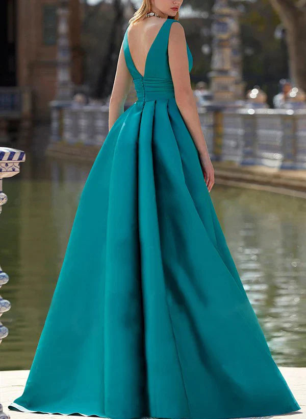 A-line/Princess V-neck sleeveless mother of the bride dresses