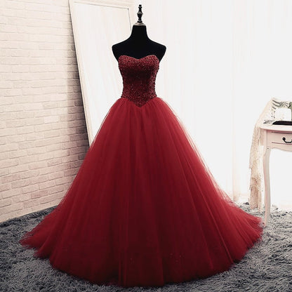 Bling Bling Sequins Beaded Strapless Wedding Dresses Ball Gowns