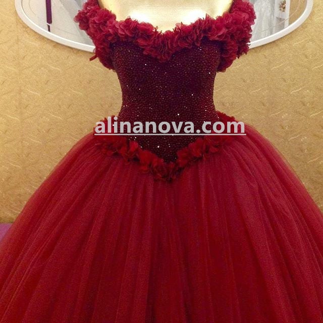 Beaded Sweetheart Corset Wedding Dresses Ball Gowns With Flowers