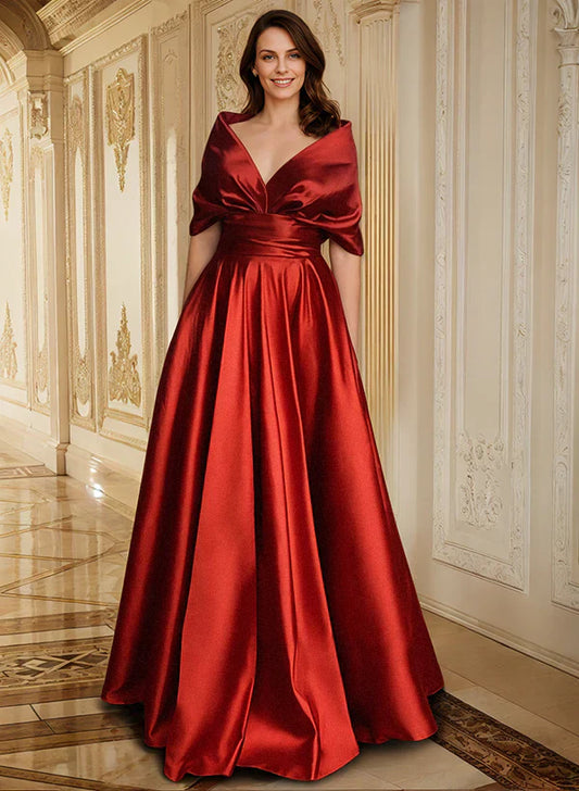 A-line/Princess V-neck mother of the bride dress