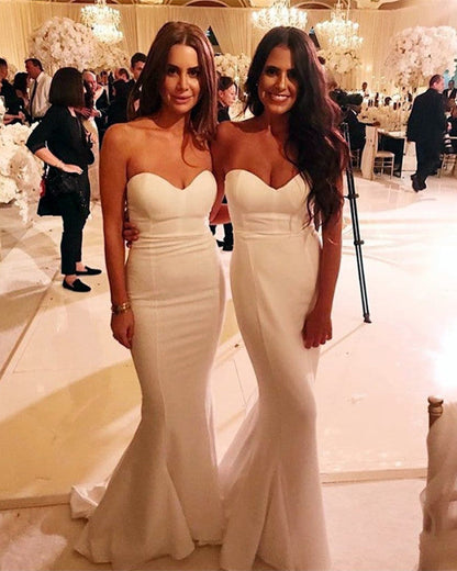 Strapless Sweetheart Corset Mermaid Bridesmaid Dresses