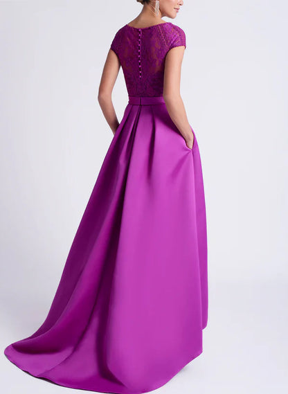 A-shaped/Princess Spoon Asymmetric Mother of the bride dresses