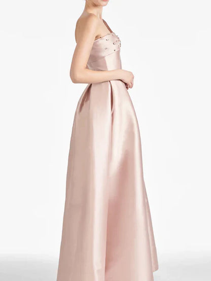 A Line/Princess One Shoulder to Floor Length mother of the bride dresses