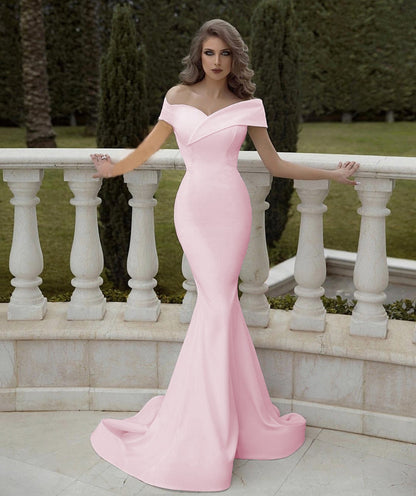 Simple Mermaid Wedding Dress Off The Shoulder