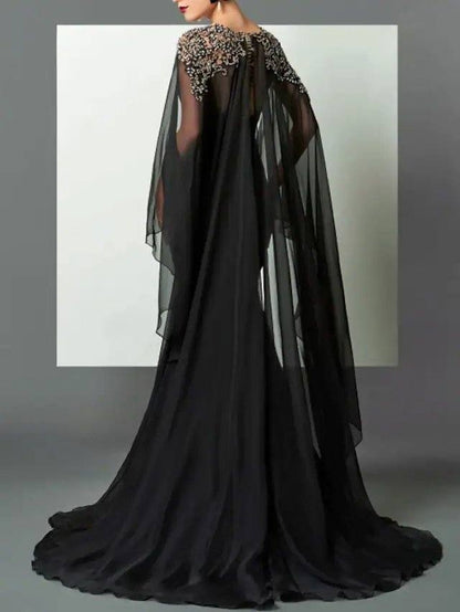 Mermaid / Trumpet Empire Elegant Engagement Formal Evening Dress Strapless Sleeveless Sweep / Brush Train Chiffon with Sleek - RongMoon